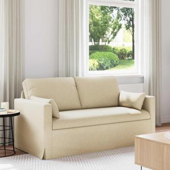 ARDEBO.de - Sofa Creme 159 x 78 x 80 cm Metall