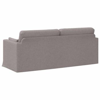 Sofa Taupe 198 x 78 x 80 cm Metall