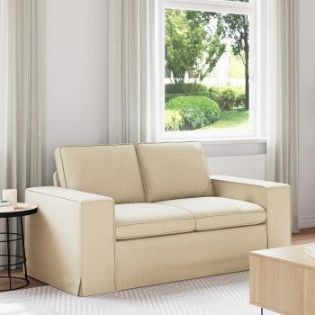 ARDEBO.de - Sofa Creme 162 x 80 x 82 cm Metall