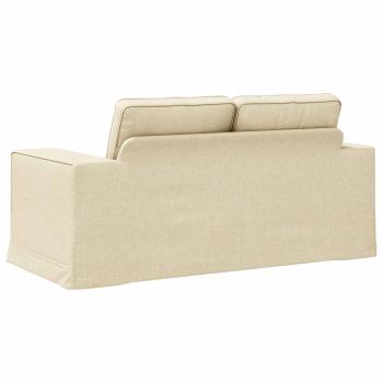 Sofa Creme 162 x 80 x 82 cm Metall
