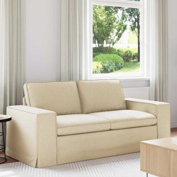 ARDEBO.de - Sofa Creme 182 x 80 x 82 cm Metall