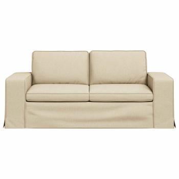 Sofa Creme 182 x 80 x 82 cm Metall