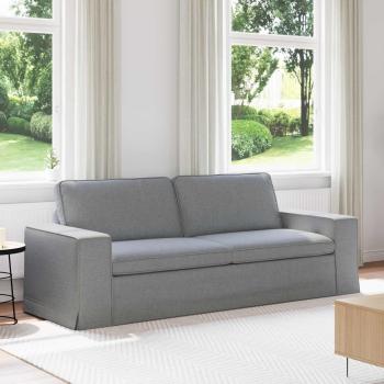 ARDEBO.de - Sofa Hellgrau 222 x 80 x 82 cm Metall