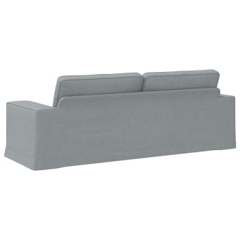 Sofa Hellgrau 222 x 80 x 82 cm Metall