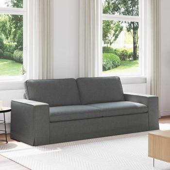ARDEBO.de - Sofa Dunkelgrau 222 x 80 x 82 cm Metall
