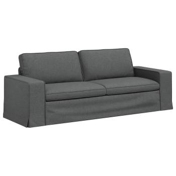 Sofa Dunkelgrau 222 x 80 x 82 cm Metall