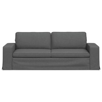 Sofa Dunkelgrau 222 x 80 x 82 cm Metall
