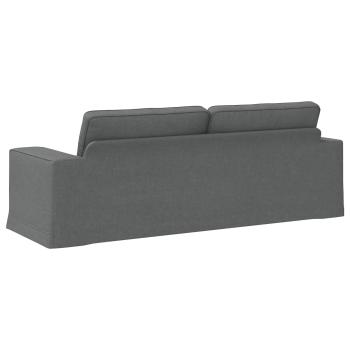 Sofa Dunkelgrau 222 x 80 x 82 cm Metall