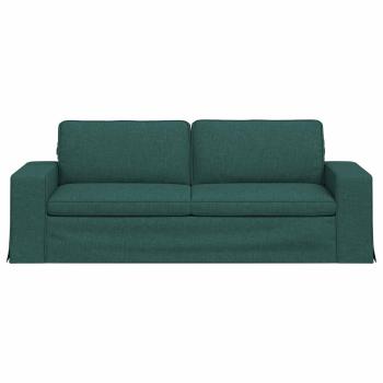 Sofa Dunkelgrün 222 x 80 x 82 cm Metall