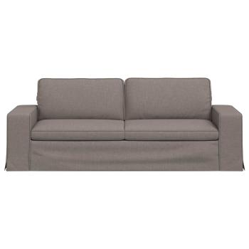 Sofa Taupe 222 x 80 x 82 cm Metall