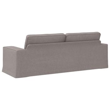 Sofa Taupe 222 x 80 x 82 cm Metall