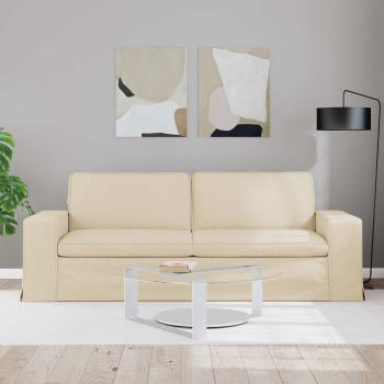 Sofa Creme 222 x 80 x 82 cm Metall