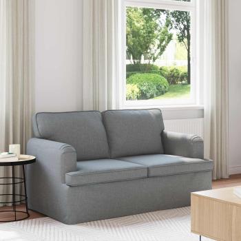 ARDEBO.de - Sofa Hellgrau 142 x 80 x 85 cm Metall