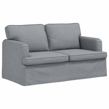 Sofa Hellgrau 142 x 80 x 85 cm Metall