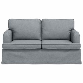 Sofa Hellgrau 142 x 80 x 85 cm Metall