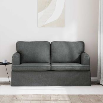 Sofa Dunkelgrau 142 x 80 x 85 cm Metall