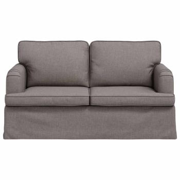 Sofa Taupe 142 x 80 x 85 cm Metall