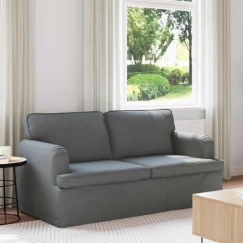 ARDEBO.de - Sofa Dunkelgrau 142 x 80 x 85 cm Metall