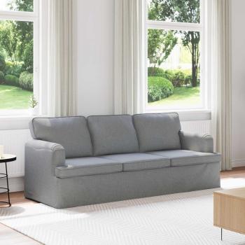 ARDEBO.de - Sofa Hellgrau 142 x 80 x 85 cm Metall