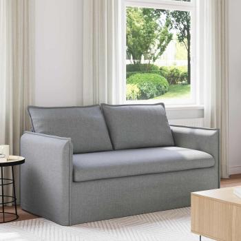 ARDEBO.de - Sofa Hellgrau 195 x 82 x 85 cm Metall