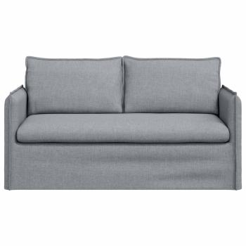 Sofa Hellgrau 195 x 82 x 85 cm Metall