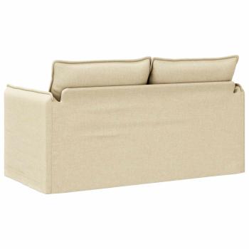 Sofa Creme 195 x 82 x 85 cm Metall