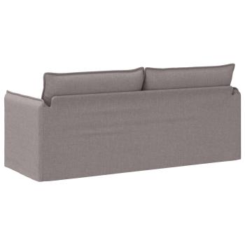 Sofa Taupe 195 x 82 x 85 cm Metall