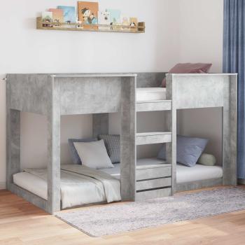 Bodenbettrahmen Beton Grau 75 x 190 cm Holzwerkstoff