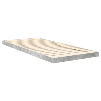 Bodenbettrahmen Beton Grau 75 x 190 cm Holzwerkstoff