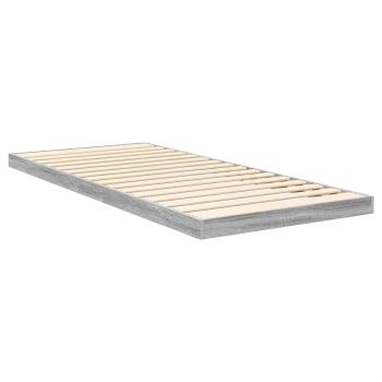 Bodenbettrahmen Graues Sonoma 90 x 190 cm Holzwerkstoff