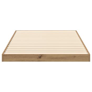 Bodenbettrahmen Artisan-Eiche 80 x 190 cm Holzwerkstoff