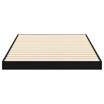 Bodenbettrahmen Schwarz Eichen-Optik 75 x 190 cm Holzwerkstoff