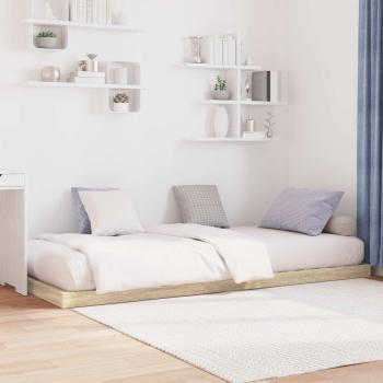 Bodenbettrahmen Sonoma-Eiche 90 x 200 cm Holzwerkstoff