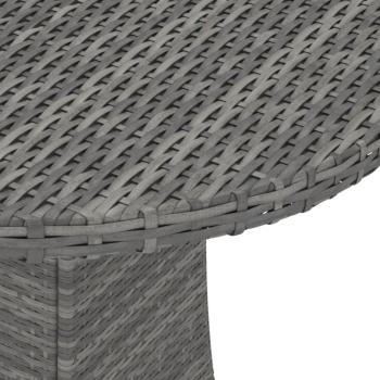 7-tlg. Garten-Sofagarnitur mit Auflagen Poly Rattan Grau