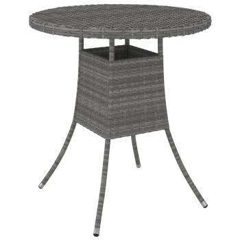 9-tlg. Garten-Sofagarnitur mit Auflagen Poly Rattan Grau