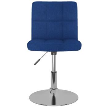 Esszimmerstühle 6 Stk. Drehbar Blau Stoff