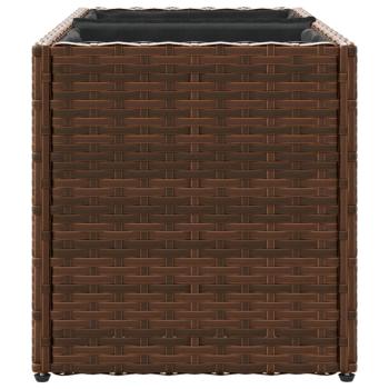 Pflanzkübel mit 2 Töpfen 2 Stk. Braun 72x30x32 cm Poly Rattan