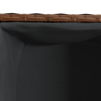 Pflanzkübel mit 2 Töpfen 2 Stk. Braun 72x30x32 cm Poly Rattan