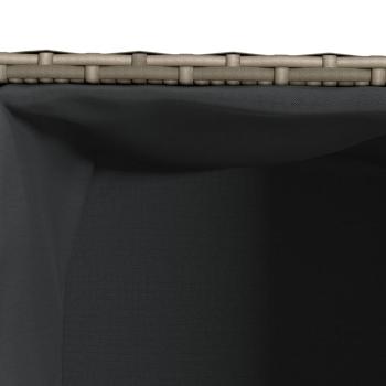 Pflanzkübel mit 2 Töpfen 2 Stk. Grau 72x30x32 cm Poly Rattan