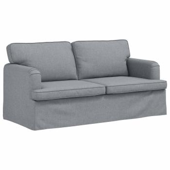 Sofa 2 pcs Hellgrau Metall