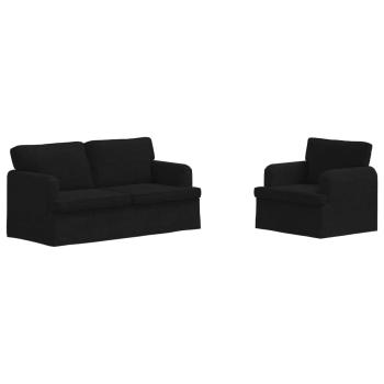 Sofa 2 pcs Schwarz Metall