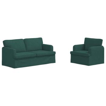 ARDEBO.de - Sofa 2 pcs Dunkelgrün Metall