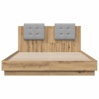 Bettgestell mit Kopfteil Artisan-Eiche 120 x 200 cm
