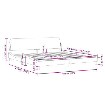 Bettgestell "Dover" Schwarz 193x203 cm Kunstleder