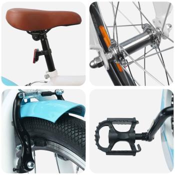 Kinderfahrrad 24 Zoll für 8-12 Jahre alt Himmelblau