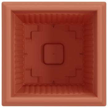 ARDEBO.de - Quadratischer Blumentopf 24 pcs Ziegelrot 43 x 43 x 33,5 cm