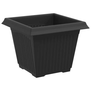 ARDEBO.de - Quadratischer Blumentopf 24 pcs Schwarz 43 x 43 x 33,5 cm