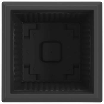 Quadratischer Blumentopf 24 pcs Schwarz 43 x 43 x 33,5 cm
