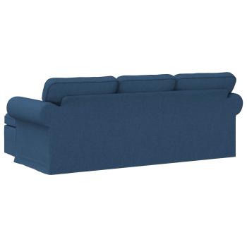 Sofa Blau 215 x 138 x 80 cm Metall
