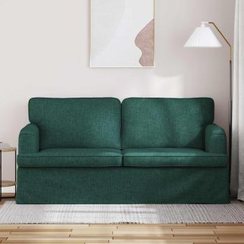 Sofa Dunkelgrün 162 x 80 x 85 cm Stoff